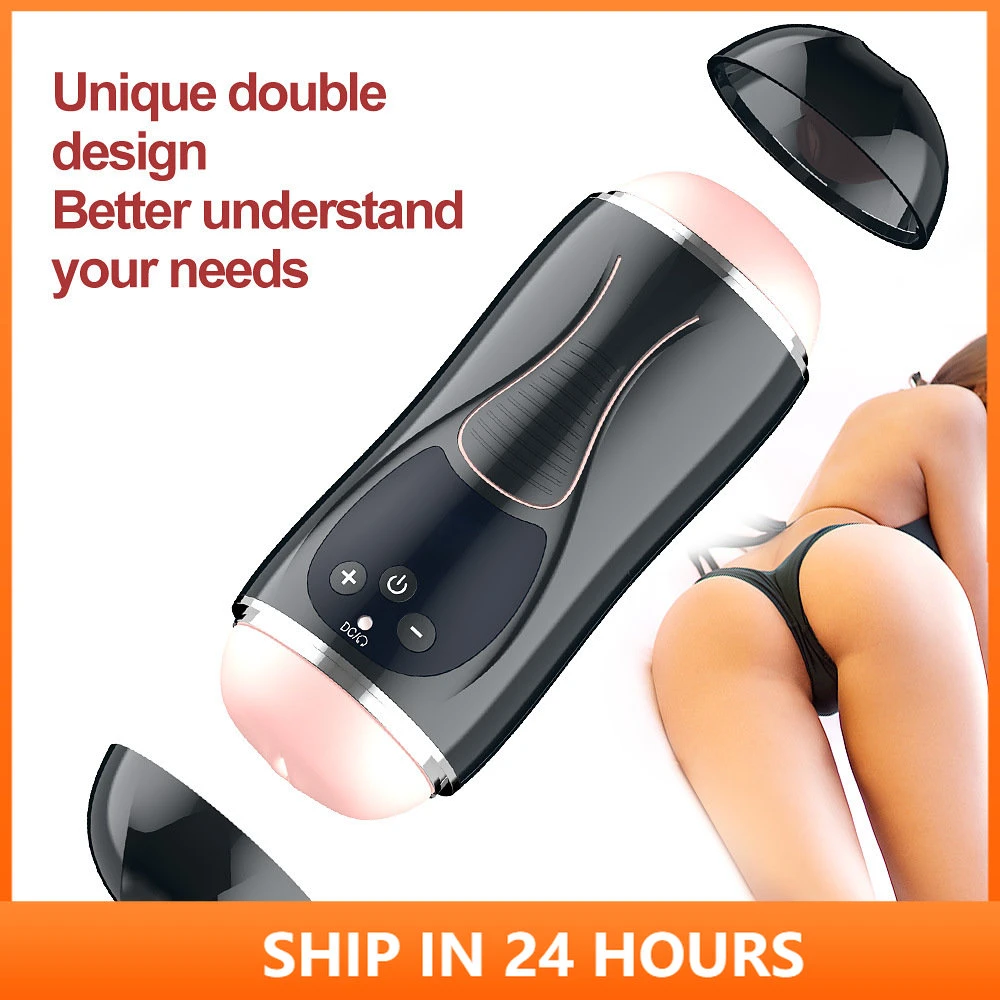 Male Masturbators for Men Vagina Vacuum Pocket Pussy Vaginator Endurance Exercise Masturbation Sex Toys Vibrator Masturb Cup 2 pic