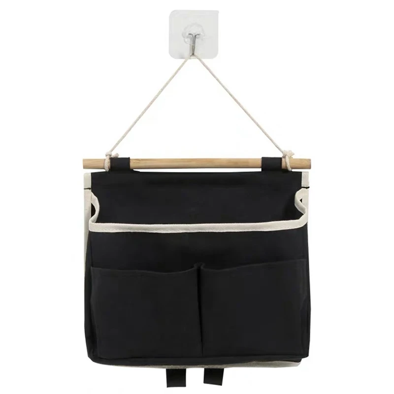 Hanging Storage Bag 3 Pocket One-layer Hanging Organizer for Dorm Living Room Bathroom Home Fabric Wall Closet Organizer 5