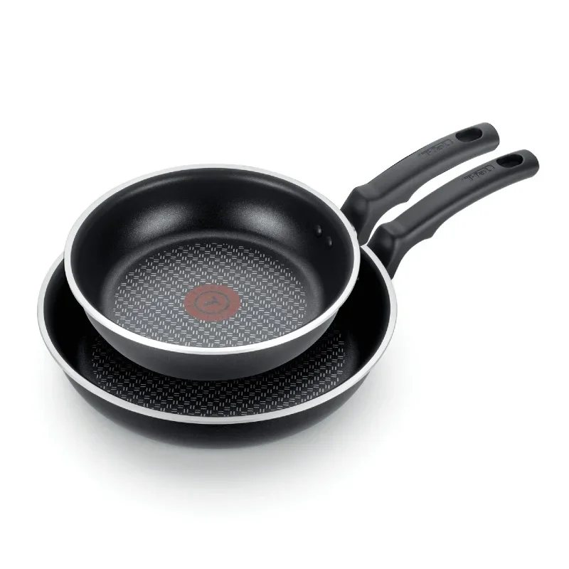 

Набор Антипригарной Посуды T-Fal для приготовления пищи и натяжения из 2 предметов, 9,5 и 11 дюймов, черного цвета, можно мыть в посудомоечной машине