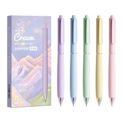 Vibrant Quick - Dry Gel Pens - Set of 5, Fine Point Smooth Writing (Multi - Colored)
