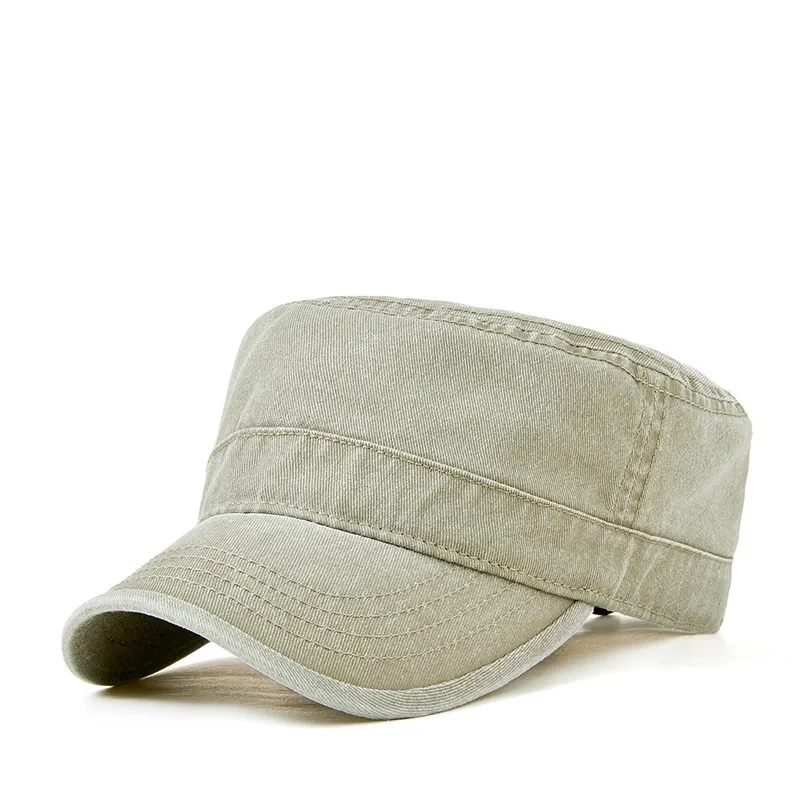 Baseball Cap Flat Cap Spring Summer Dad Pure Cotton Leisure Flat Top Military Hat Man Sun Caps Woman Plus Size 55-59cm 60-65cm