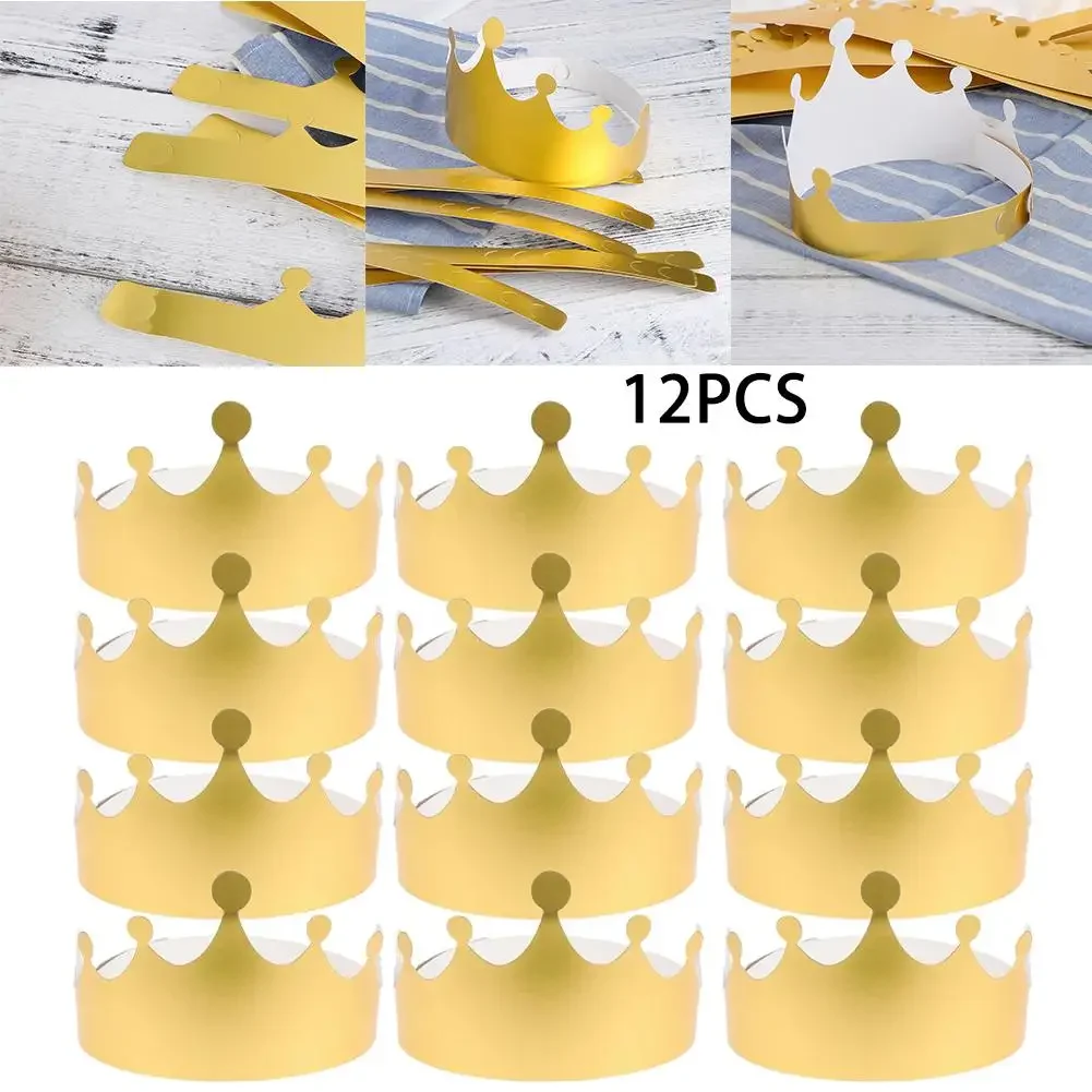 Party hat birthday crown baby crown hat carnival hat 12PC paper crown hats for costume bridal shower birthday party baby shower