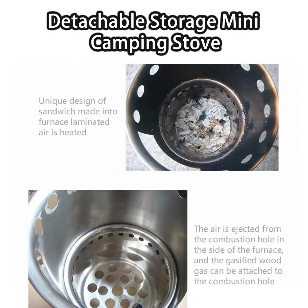 

Spirit Burner Portable Round Hiking Camping Picnic Stove with Storage Pouch Lightweight Spirit Cooker Camping Supplies