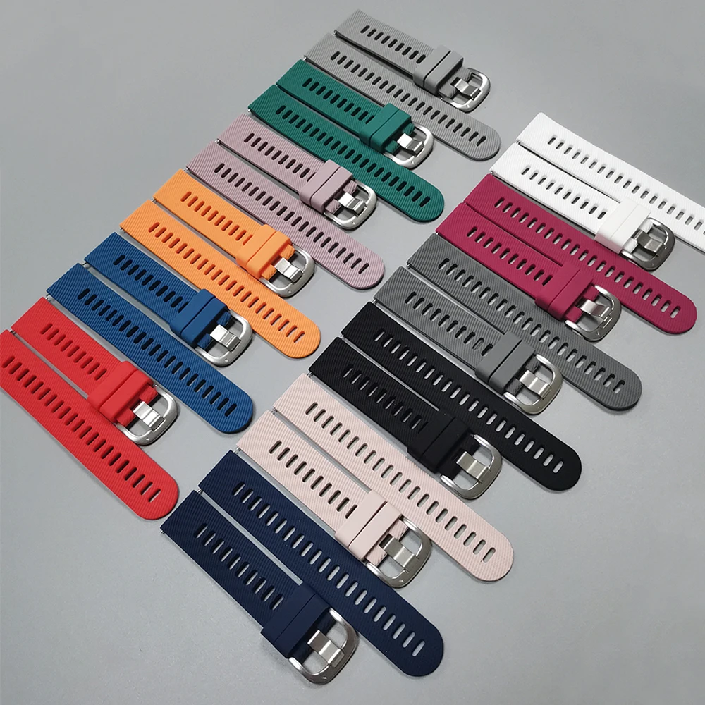 Enhanced Soft Rubber Sports Strap | Premium Replacement Bracelet, 20mm/22mm