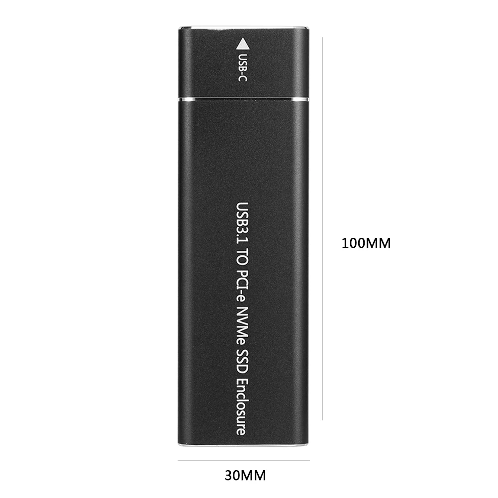 SSD Enclosure SSD Adapter Hard Drive Enclosure M.2 NVMe SSD Enclosure Adapter 10Gbps USB C 3.1 Gen2 NVMe Case External Enclosure Reader For Samsung 980 970/ Intel/ADATA