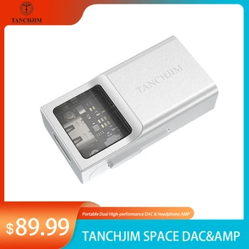 Tanchjim 스페이스 이어폰 AMP 듀얼 CS43131 휴대용 디코더 앰프, 휴대폰 미니 DAC, 3.5mm 및 4.4mm 출력