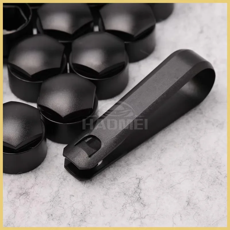 Premium Anti-Theft Decorative Gray Wheel Hub and Screw Cover Set