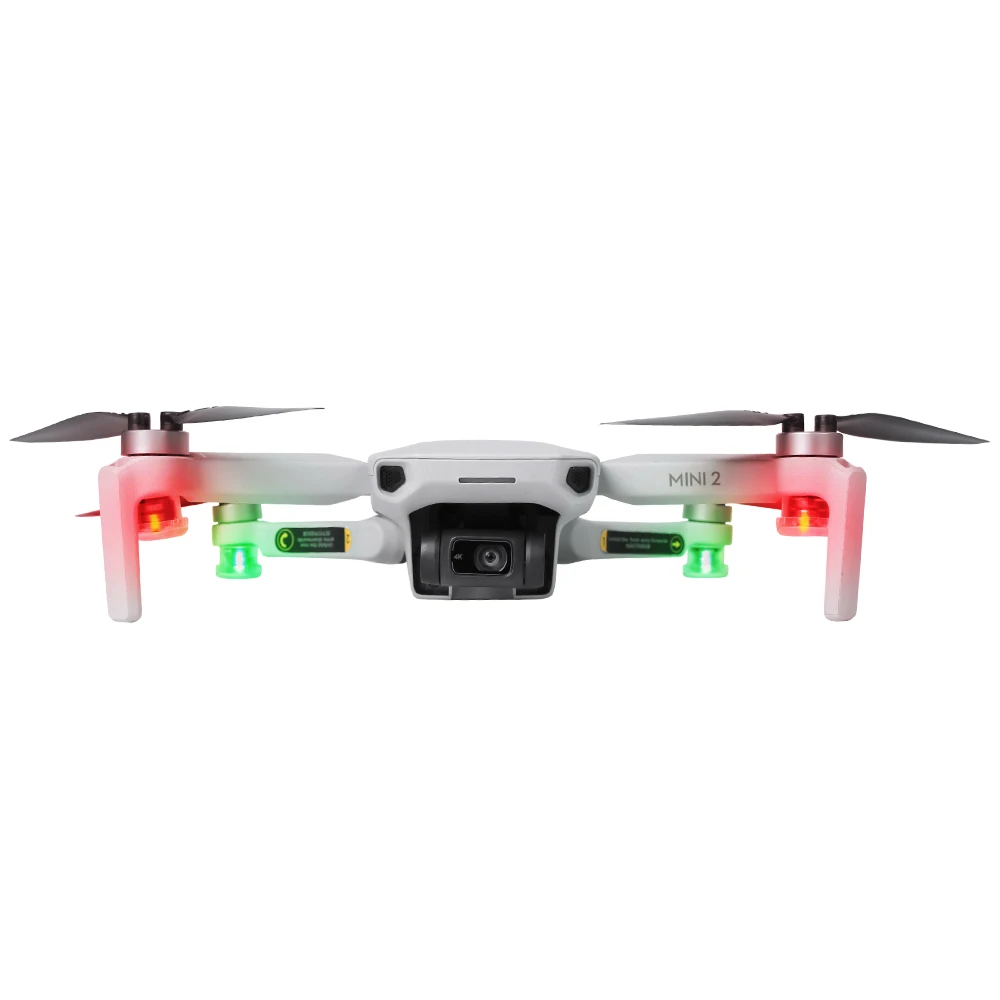 Vue rapprochée de la lampe stroboscopique universelle pour drone avec LED clignotantes.