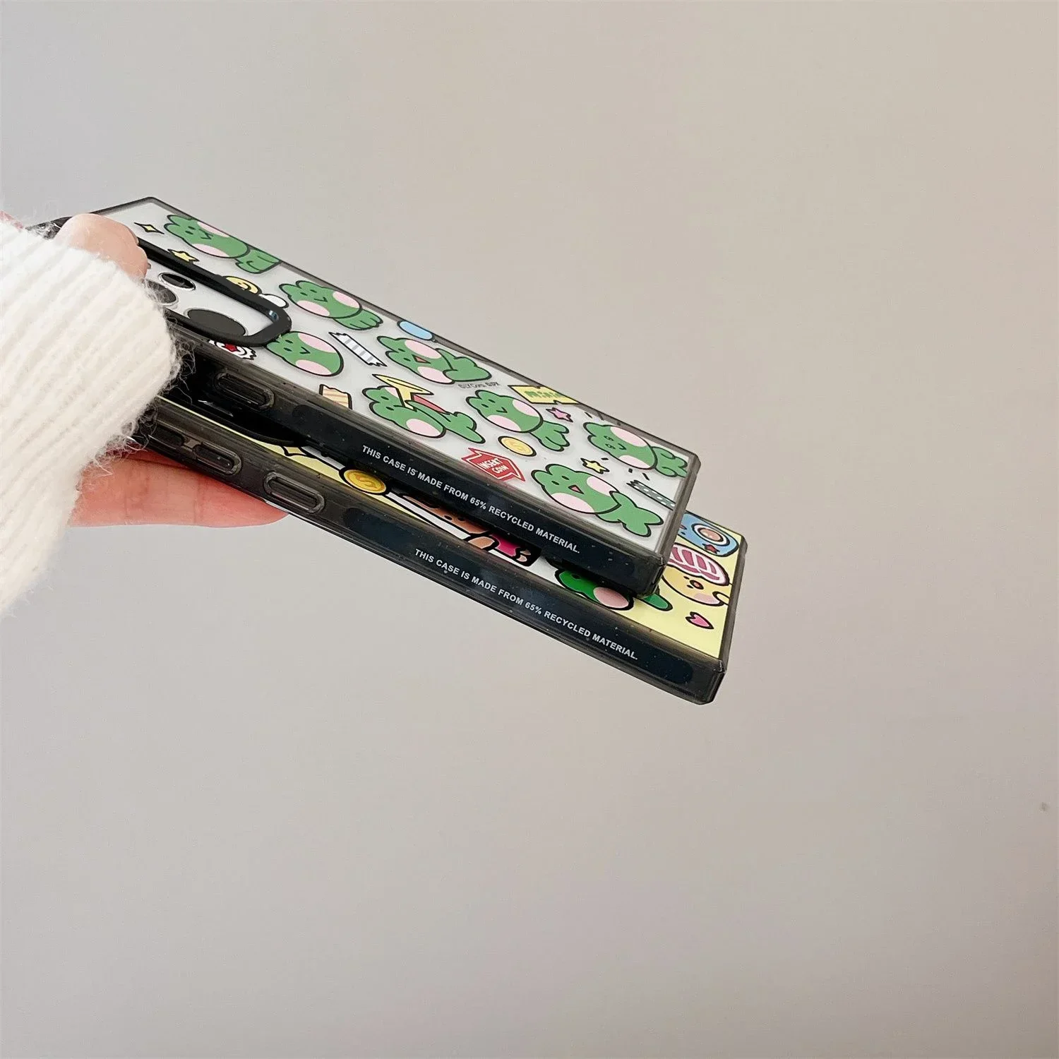 Frog Animals Acrylic Black Border Case for Samsung Galaxy S22 S23 S24 Ultra S22+ S23+ S24 Plus Cover Protective Case