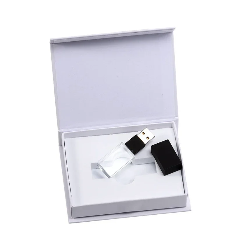 Movimentação Livre do Flash da Capacidade Real de 128gb da Movimentação gb da Pena de Cristal do Logotipo 64gb Vara da Memória da Caixa de Presente da Fotografia 32gb Pendrive 16gb u Disco 8g - Imagem 3