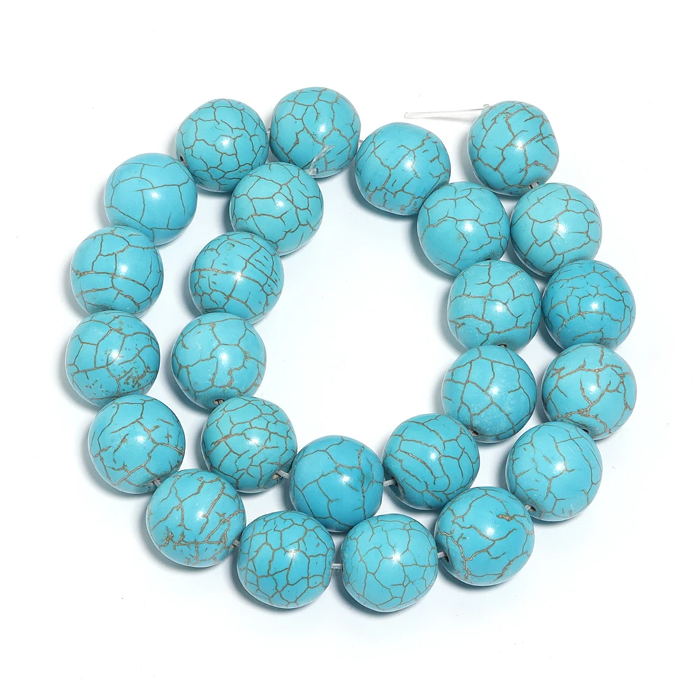 Cuentas Espaciadoras De Piedra Turquesa Azul Natural, 0.236x0.118 In, 15.0 In/str Planas, Redondas, Sueltas, Semi Piedras Preciosas Para Hacer Pulseras Y Collares