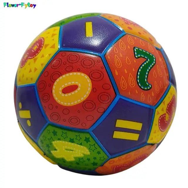 1PC 6.3CM Solid Soft Elastic Ball For Children's Early Childhood Education Decompression Digital Football Toys Random Color 3