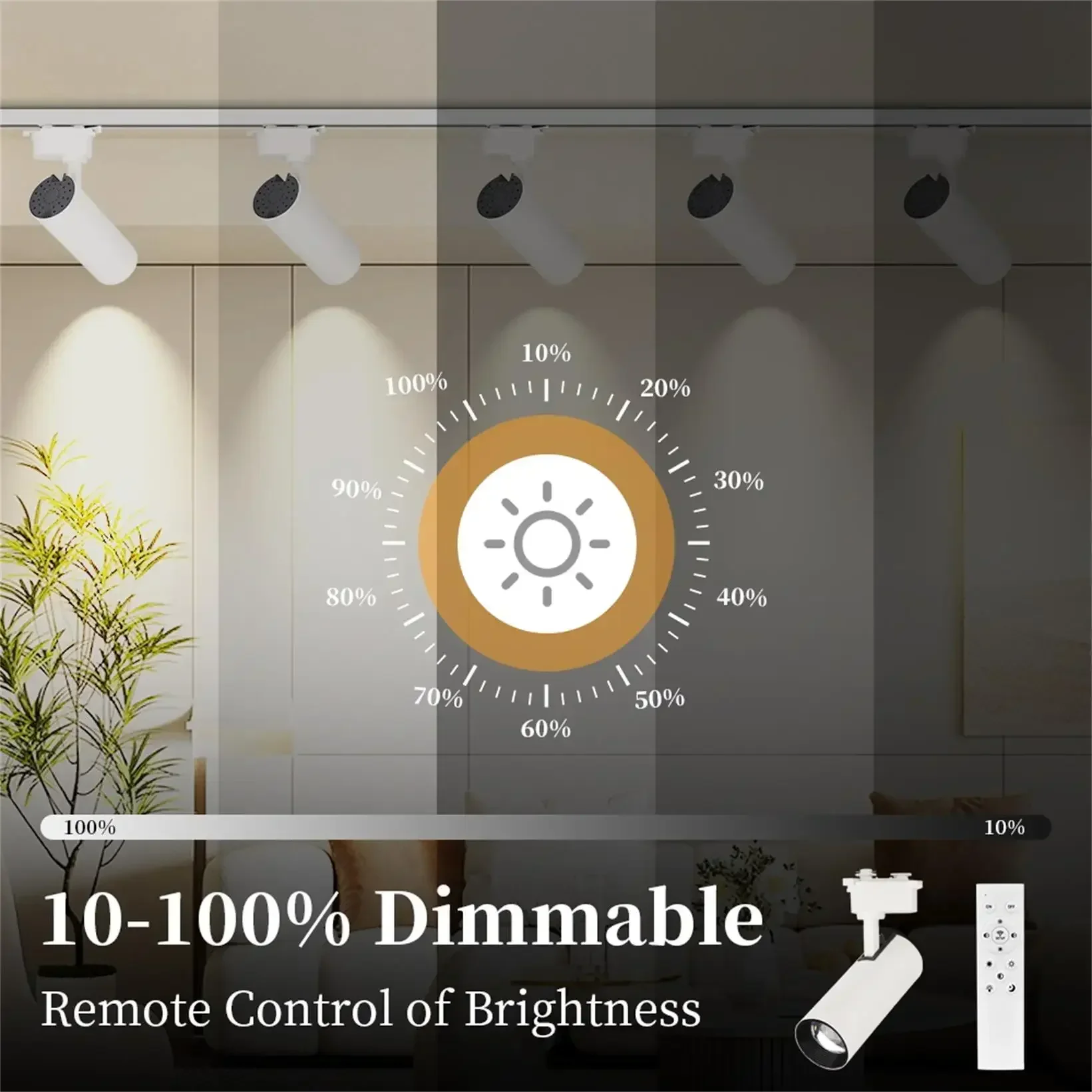Dimmable Track Light Ceiling Rail Lighting Track Lamp Set 20W Spot Led For Bedroom Lighting Clothing Shop Home Led Rail lights 5