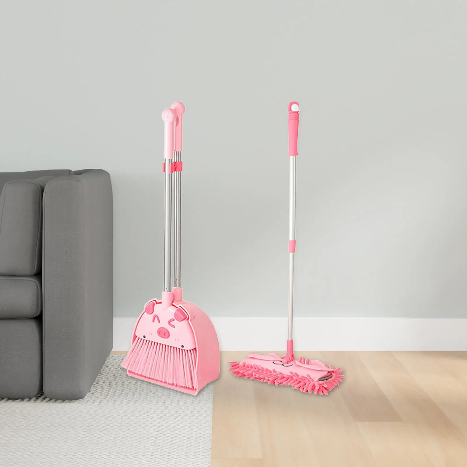 Kids Cleaning Toy Set Toddlers Broom Set Little Housekeeping Helper Set for 3