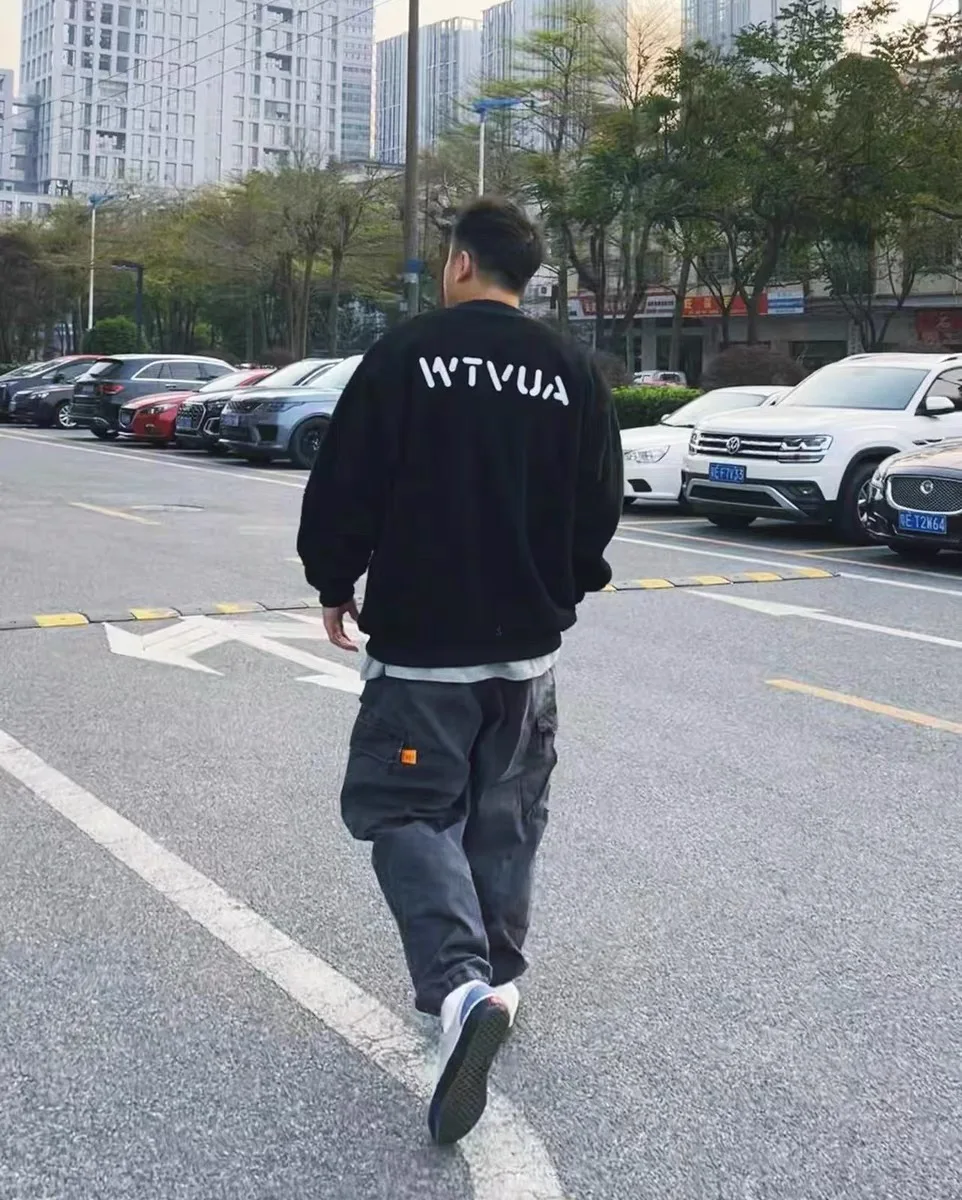 

WTAPS-Style 2024 Autumn and winter Style Lettering Fleece Jacket Lovers Long-Sleeved Turtleneck Sweater Thick Style