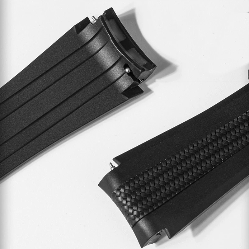 Enhanced Silicone Watch Strap: Curved End, 20mm Quick Release, Sport Waterproof Rubber Bracelet