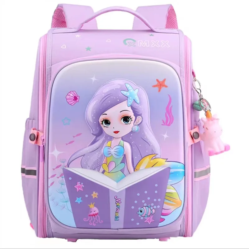 Disney New Frozen School Bags For Girls Elsa Anna Primary Student Shoulder Orthopedic Backpack Grade 1-3 Large Capacity Mochila