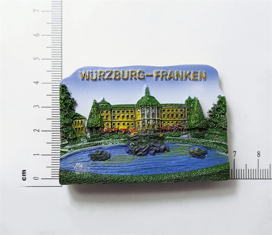 Wurzburg 프랑켄 독일 3D 냉장고 자석 기념품 선물, 송진 수제 냉장고 자석, 홈 데코 컬렉션