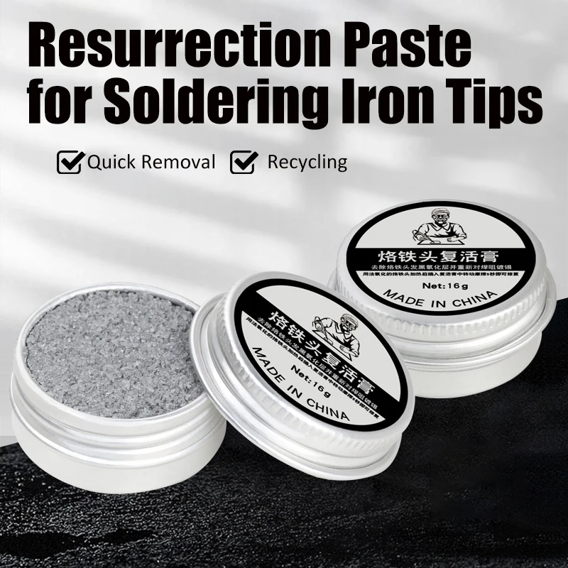 

Soldering Iron Tip Clean Oxidative Head Clean Paste Solder Paste Tip Refresher for Removing Oxidized Repair Tools 6-90g