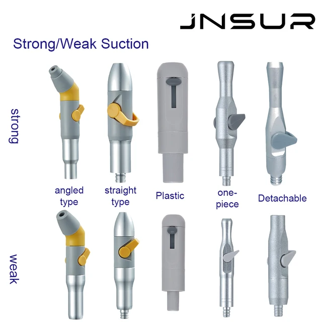 Dental Strong Weak Suction Aluminum Universal Saliva Ejector Dental Chair Tool Dentistry Material Dental Lab Supply Dentist