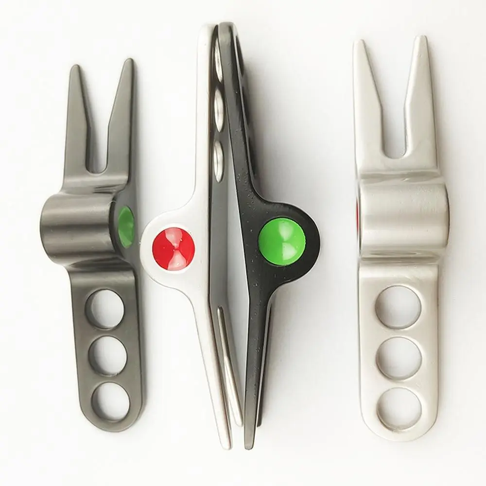 Golf Ball Pitch Repairer Tool, Treinamento multifuncional Aids Mark, Golf Fork Prongs, Golf Divot, Manutenรงรฃo do gramado