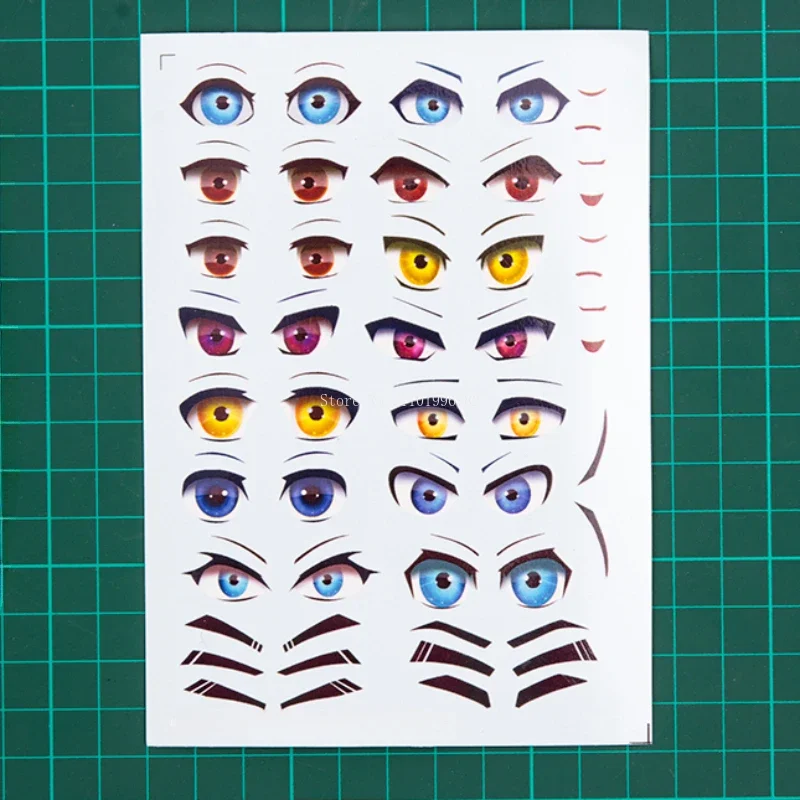 Ultra Light Clay Doll Eyes and Mouth Stickers DIY Handmade Polymer Clay Cartoon Character Facial Expression Auxiliary Material