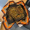 New Satin Shawl Design Wild leopard Print Silk Square Women neck scarves Wrap Headkerchief Beach Hair Band women's bandana 5