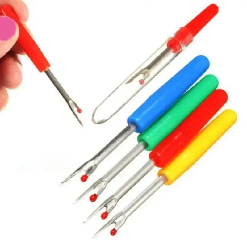 4 Pack Plastic Handle Seam Ripper Thread Cutter Sewing Tools Colorful Useful Home Handmade Sewing Supplies Tools Accessories