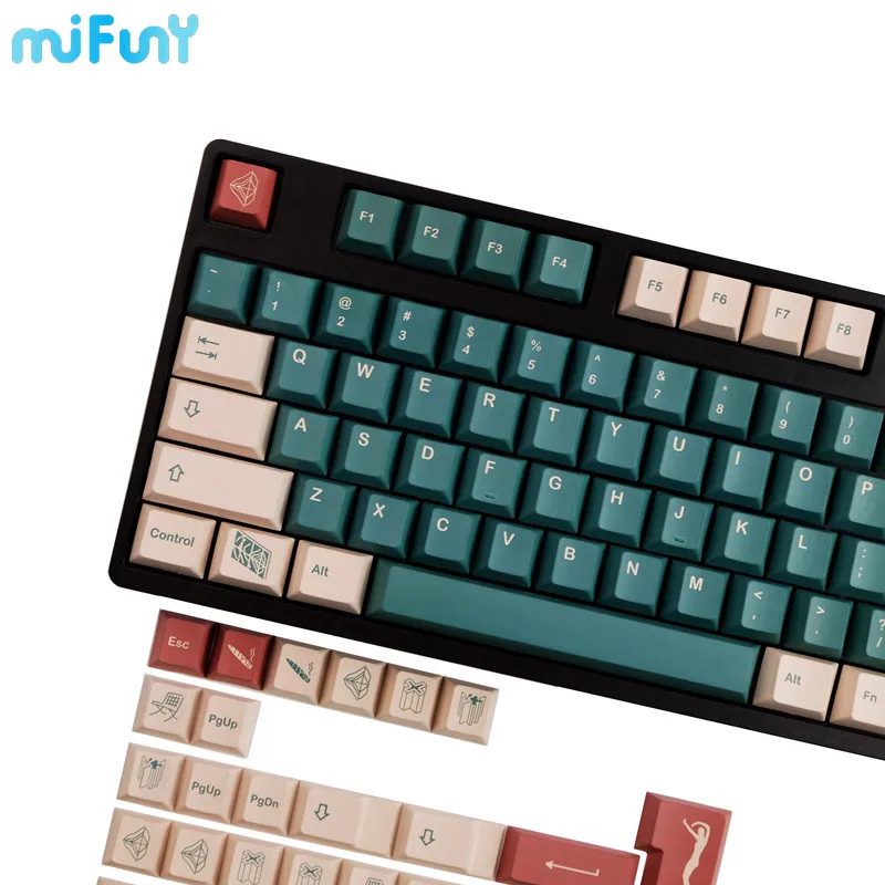 

Mifuny Marmoreal Keycap Customization Full Set Keycaps PBT Dry Subbed Cherry Profile Key Cap Ergonomic for Mechanical Keyboard