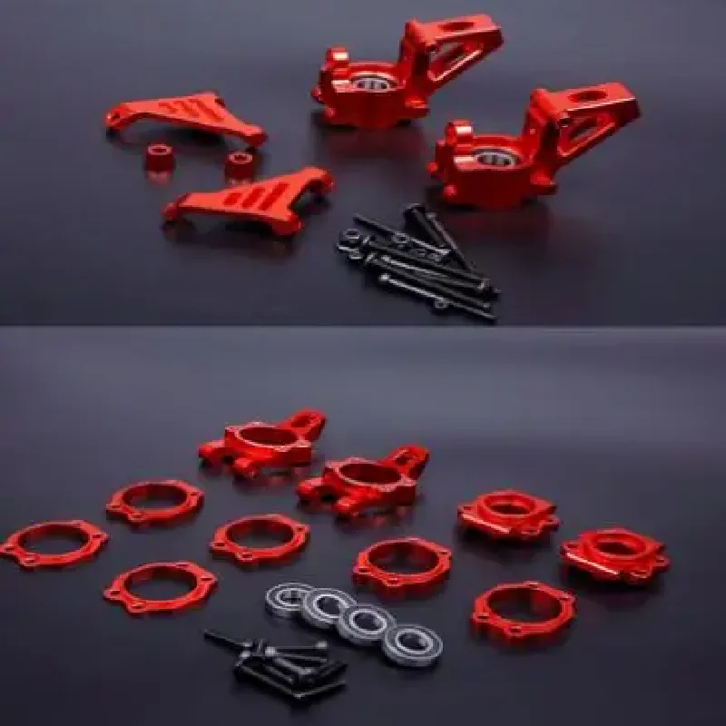 Alloy CNC Front and Rear Wheel Hub Carrier Set Fit for 1/5 HPI ROFUN ROVAN KM BAJA 5B 5T 5SC RC CAR Toys PARTS