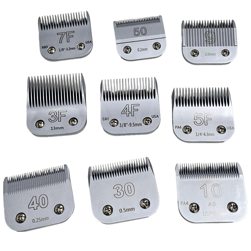 3F,4F,5F,7F,9#,10#,30#,40#,50# Professional Pet Dog Clipper Blade For Most Andis,Oster A5,Wahl KM Animals Clippers 3F,4F,5F,7F,9#,10#,30#,40#,50# Professional Pet Dog Clipper Blade For Most Andis,Oster A5,Wahl KM Animals Clippers