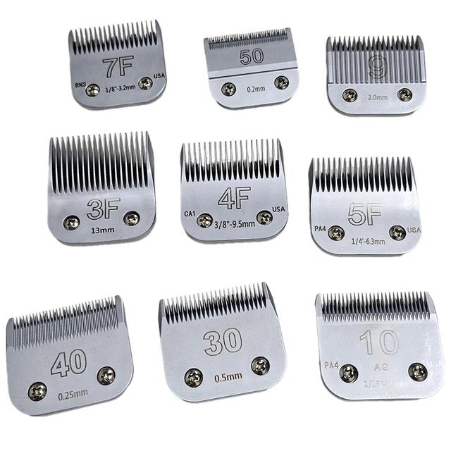 3F,4F,5F,7F,9#,10#,30#,40#,50# Professional Pet Dog Clipper Blade For Most Andis,Oster A5,Wahl KM Animals Clippers