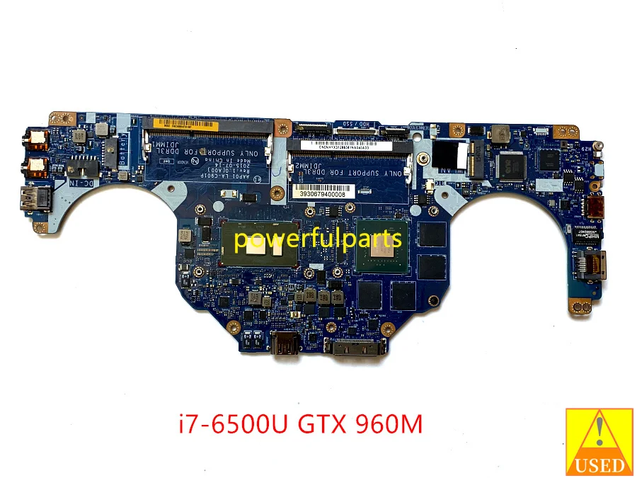 Woring Good For Dell Alienware 13 R2 Scheda Madre Del Computer Portatile 0 Nhyx3 Cn-0Nhyx3 Aap01 La-C901P I7-6500U Cpu Gtx 960M Gpu Usato Testato Ok