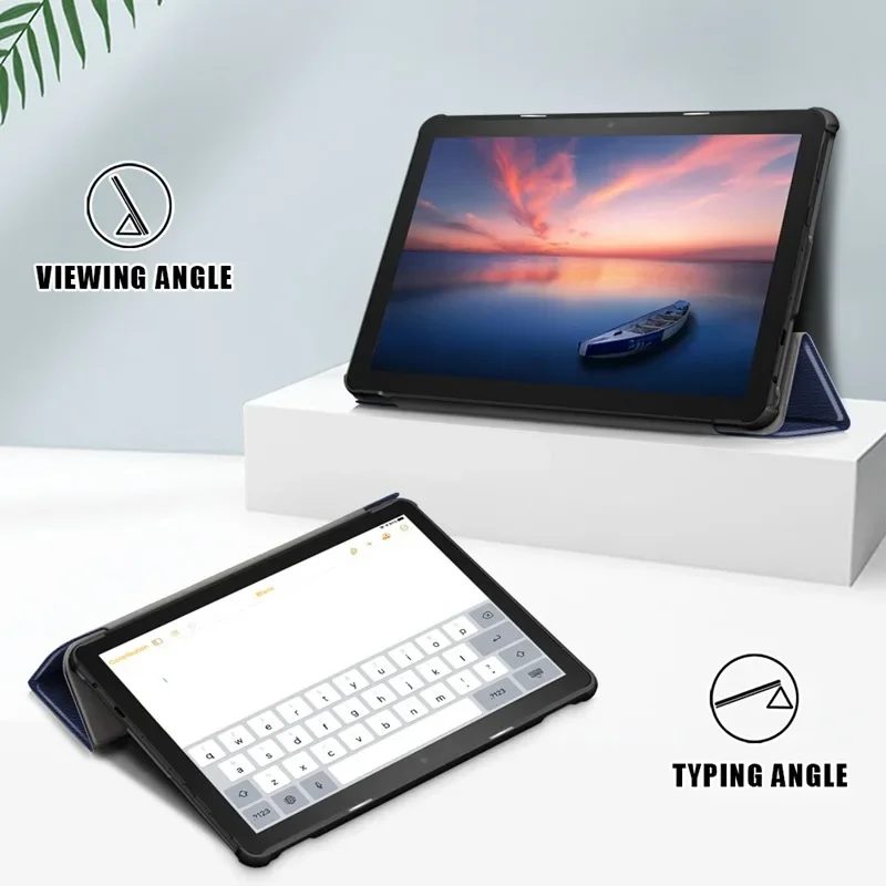 Three Fold for Tablet Fire HD 10 Case Folding Magnet Smart Cover for Fire HD10 Plus 11th Gen Case Funda