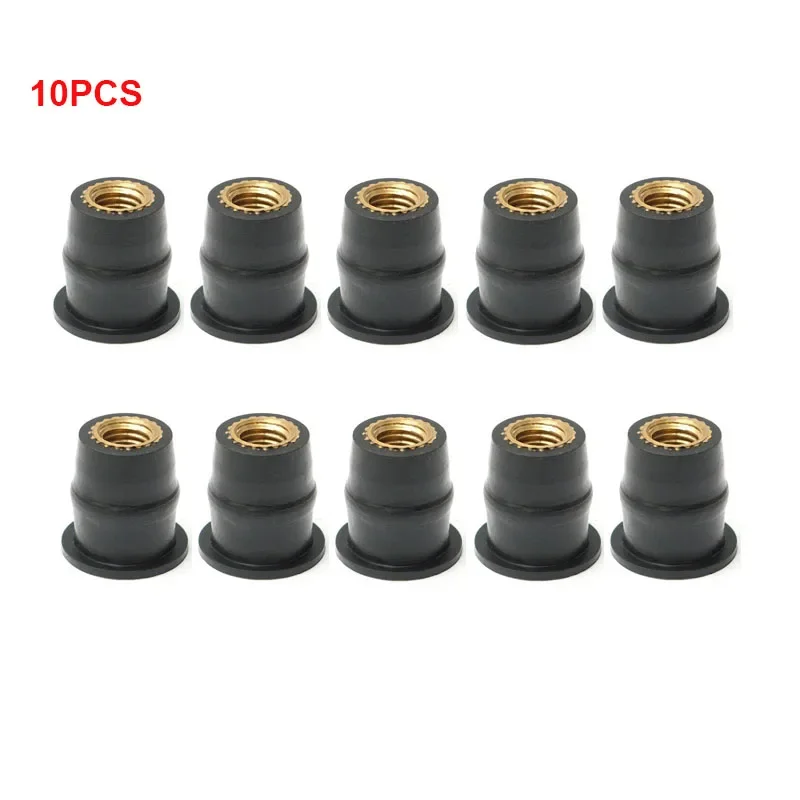 Motorcycle Fasteners 10PCS Universal M5 Rubber Nuts Windscreen Bolts Screws For Honda Suzuki Yamaha Kawasaki