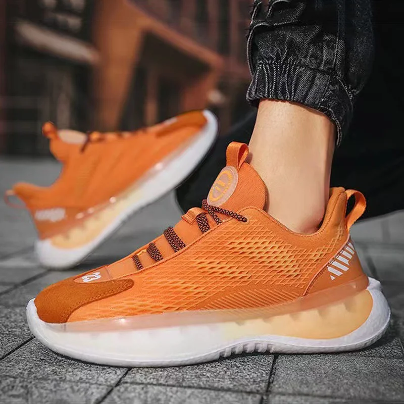 

Fashion Sport Shoes Men's New Korean Version Breathable Low-top Running Shoes Soft Sole Trendy Outdoor Non-slip Casual Sneakers