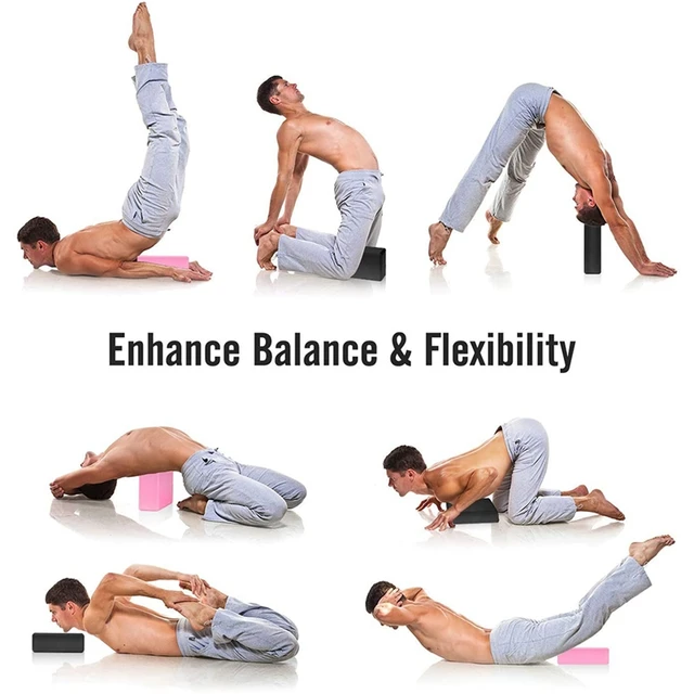 Yoga Blocks 2 Pack,23X15X7.6cm High Density EVA Foam Yoga Block Exercise Bricks,Eco Friendly & Lightweight,Black 5