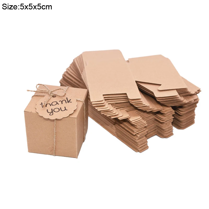 thumbnail image 1 of 10/20 piezas de caja de viaje para dulces, cajas de regalo de papel Kraft, suministros de decoración para fiestas de cumpleaños y bodas, embalaje para regalos de Navidad, 1 of 5