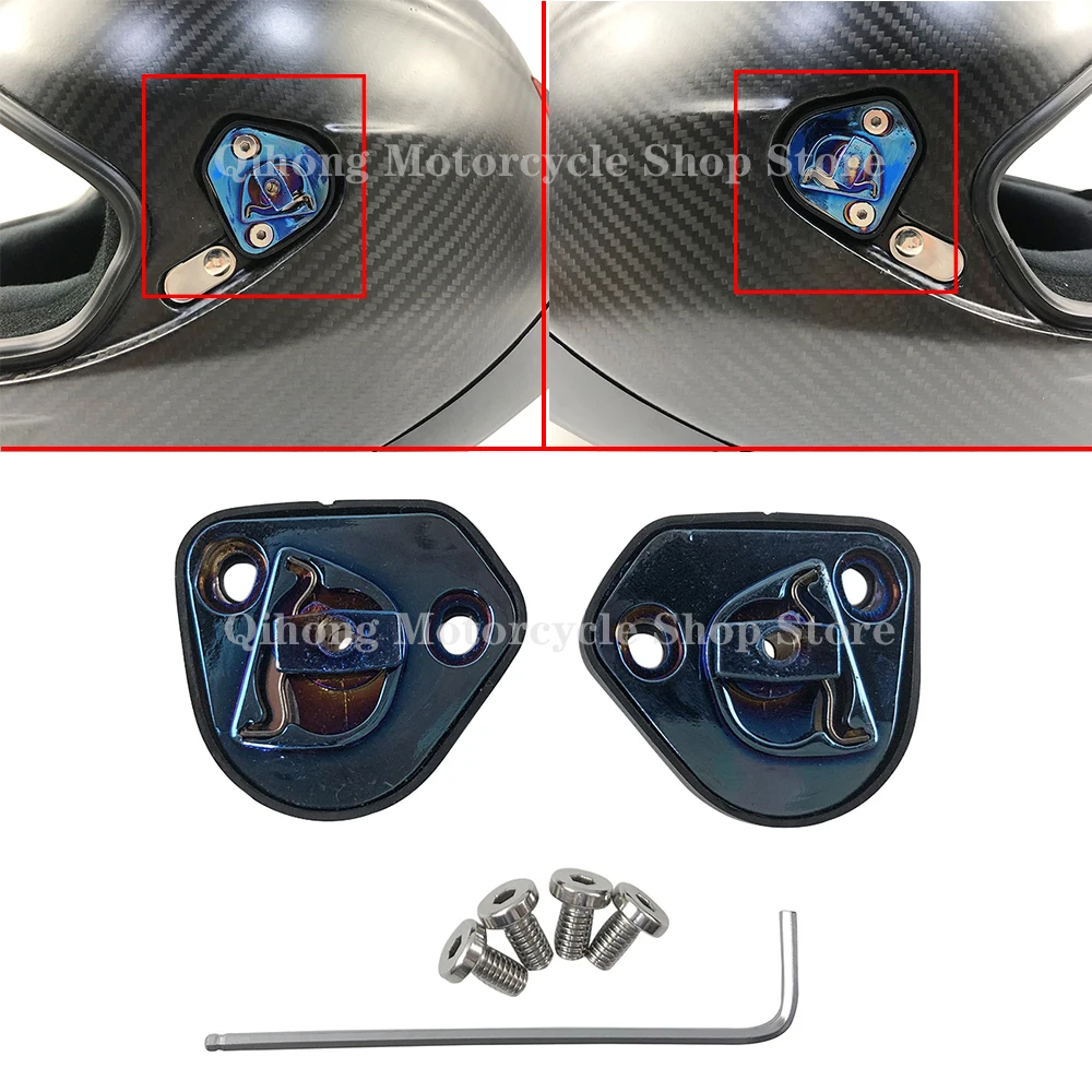 Pair Motorcycle Helmet Visor Shield Gear Base Plate Lens Holder For AGV Pista GPR GP RR Corsa R RACE 3 Accessories | Автомобили и