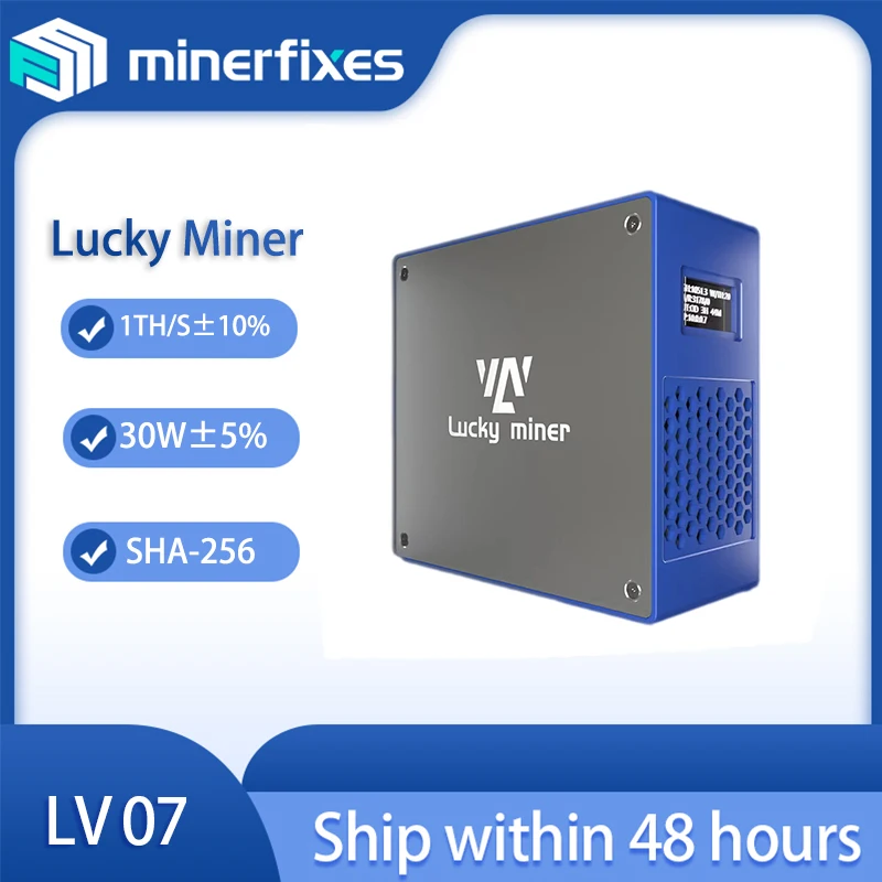 

Lucky Miner LV07 Asic miner- Advanced SHA-256 Miner for BTC, DGB, BCH, Solo Mining, 1T GH/S Upgraded from Lucky Miner LV06