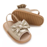 HAIZHIW Baby Cute Preschool Summer Sandals Gold Princess Casual Soft Rubber Sole Anti slip Single Shoes Girl's Walking Shoes 2