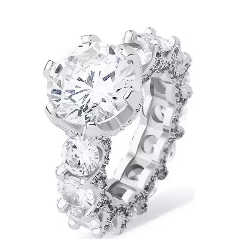 Luxury Vintage Retro 925 Sterling Silver Designer Engagement Ring for Women Party Lady Gift Finger Jewelry Wholesale - 3