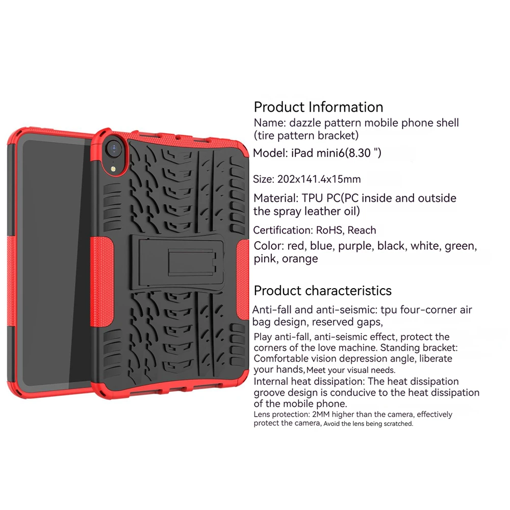 Custodia Pro da 11 pollici rigida per PC Tpu antiurto Dual Shell Mini 6 5 4 3 2 1 con supporto per Ipad 10th 9th 8th_voghion.com