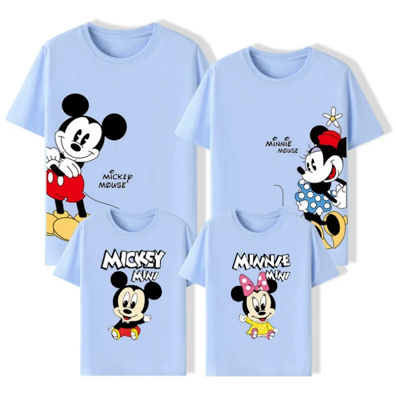 Summer New Parent-child Outfit Family Of Three And Four Pure Cotton Cartoon Short Sleeved Round Neck T-shirt 2