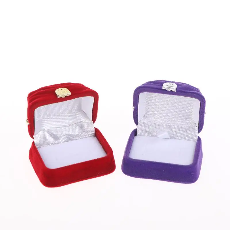 1 Piece Small Jewelry Box Velvet Wedding Ring Box Necklace Display Box Cute Bear Gift Box Container Case For Jewelry Packaging