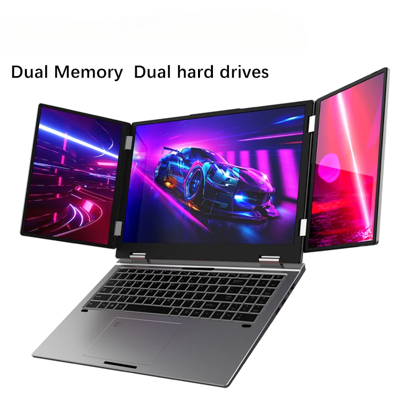 Three Screen Laptop LCD 16 Inch 1920*1200 10.5 Inch 1920*1280 Core I7-1260P Laptop DDR4 NVMe SSD WIFI6 BT5.2 CameraFace Unlock 5