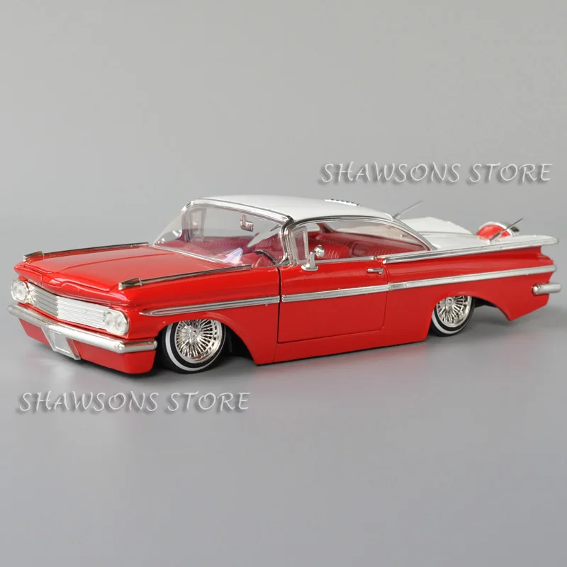 Jada масштаб 1:24 литая винтажная Модель автомобиля игрушки 1959 Chevy Impala смешанные