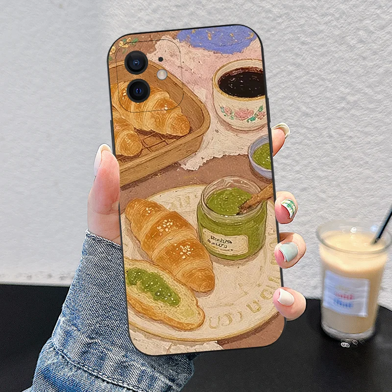 Charming Afternoon Tea Dessert Phone Case - Cute Silica Covers
