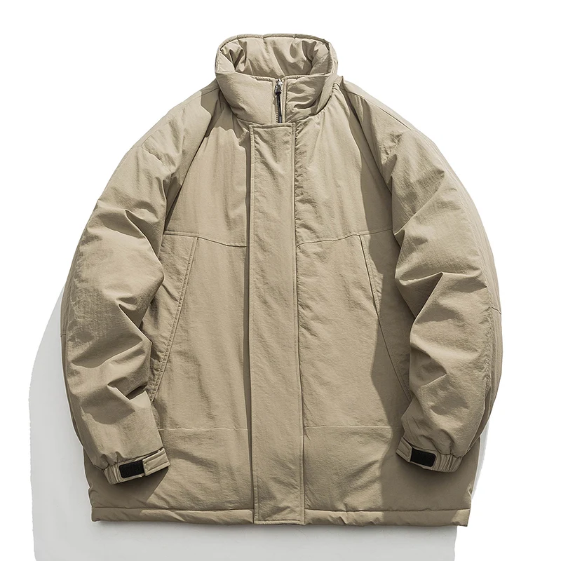 

Разные стили мужское зимнее пальто зимняя ветровка однотонная свободная пуховая дождевая куртка повседневная женская