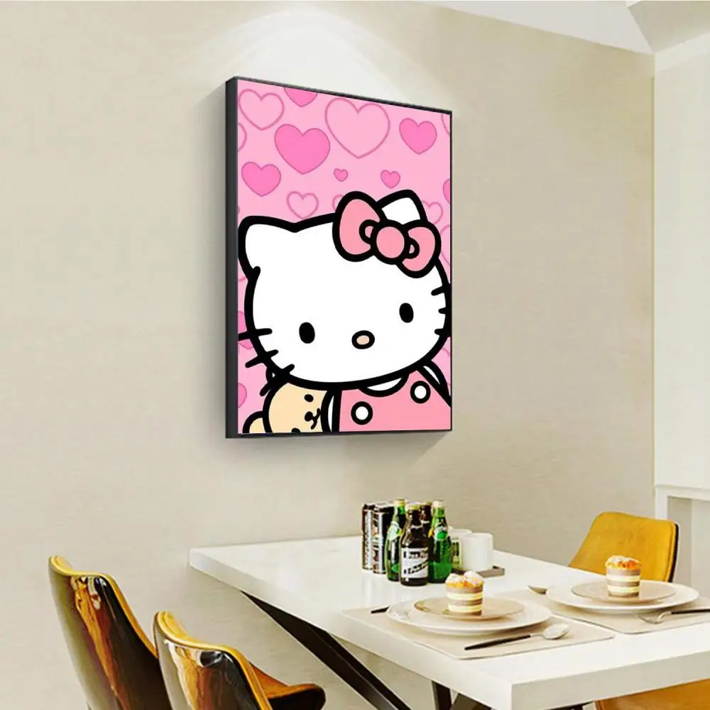 

Набор для алмазной живописи Kawaii Hello Kittys мультяшный Кот 5D Diy мозаика картина творческая Алмазная Девушка сердце милый домашний декор